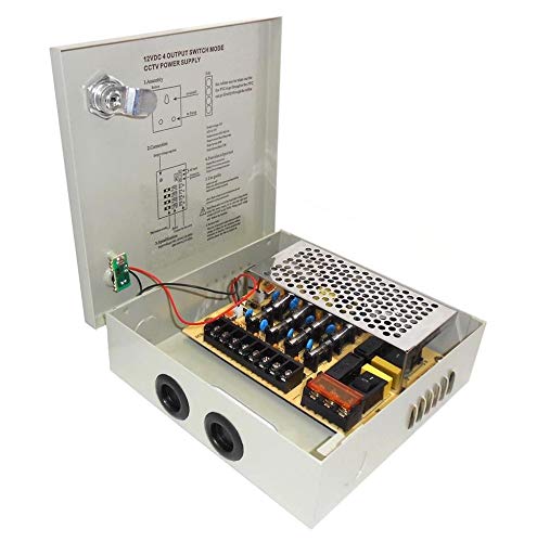 Each Alimentatore Stabilizzato Box 4 Canali Uscite Alimentazione X Telecamera