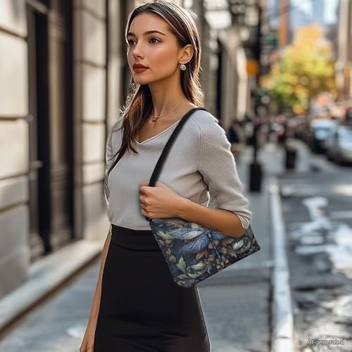 Bolso bandolera para mujer, clutch, bolso de mano o tote tipo hobo de cuero sintético con cierre de cremallera miniatura 3