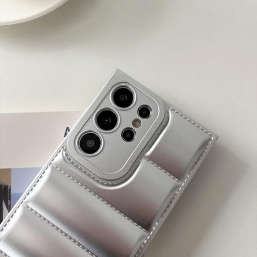 Coque doudoune Galaxy A56 rose protégeant votre smartphone avec style
