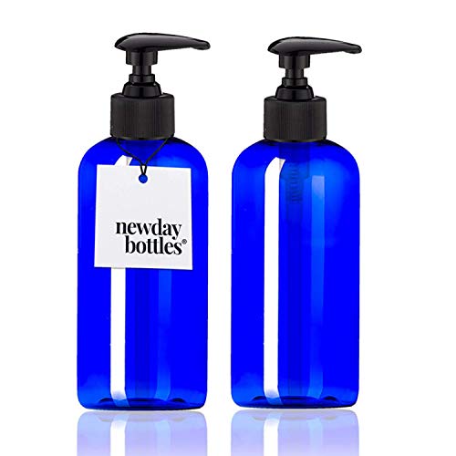 Newday Bottles, 12oz Empty Car Cup Holder Refillable Plastic Bottles with Lotion Pump