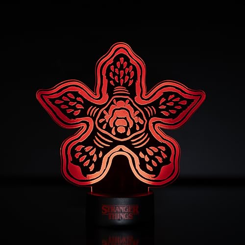 Fizz Creations Stranger Things Demogorgon Laser Etched Light Officially Licensed LED Lamp with Eerie Red Glow USB or Battery Powered Night Light for Fans & Home Decor