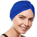Beemo Polyester Twisted Pleated Turban Head Cover - Royal