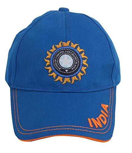 Kd Cricket India Cap Hat Team India Cricket Odi T20 Test Cricket Head Wear White Blue Camo (Navy Blue Cap) #TOP1