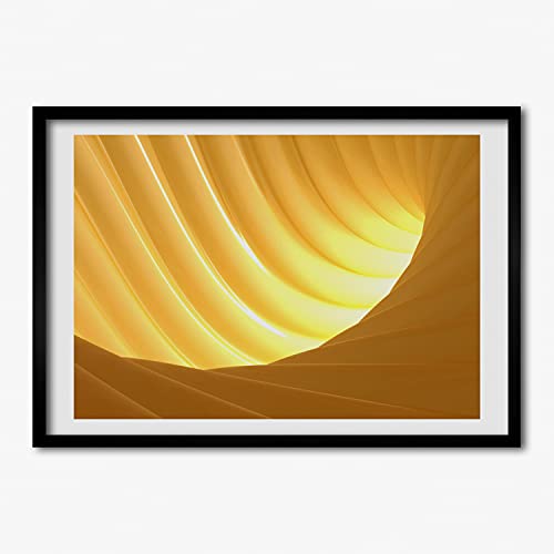 Cadre en bois moderne 70x50 cm pour habiller un mur vide avec un style abstrait