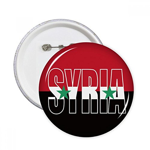 Badge Syrie lot de 5 broches rondes XXL multicolores pour vêtement
