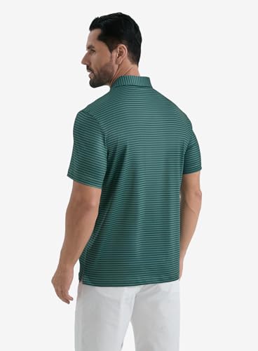 Polos para hombre transpirables para golf, de manga corta y corte ajustado, con estampado miniatura 2