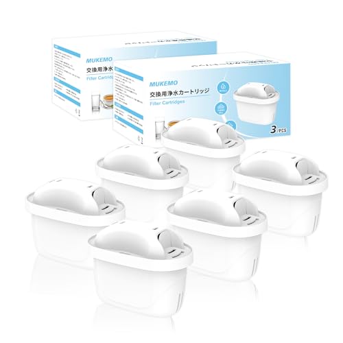 MUKEMO ブリタ 交換用カートリッジ 浄水ポット用カートリッジ 浄水ポット 浄水器用カートリッジ【ブリタ マクストラ BRITA MAXTRA 】互換用フィルターカートリッジ 高除去 6個セット（Amazon）