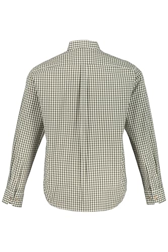 JP 1880 Herren große Größen Menswear L-8XL Karohemd, Trachten, Langarm, Buttondown-Kragen, Modern Fit, bis 8 XL dunkel Oliv 6XL 748509120-6XL