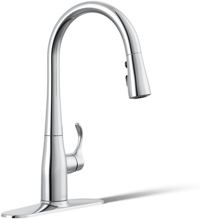 597-CP Simplice Pull Down Kitchen Faucet, 3-Spray Faucet, Kitchen Sink Faucet with Pull Down Sprayer, Polished Chrome