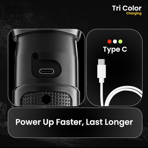 Image of TechPride Tri-Color Signal LED Torch with Type-C Charging | Red, Green & White LED Light Modes | Rechargeable Flashlight for Railway Signaling, Patrolling, Search & Rescue Operations