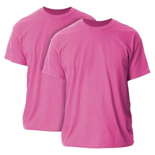 Gildan Adult Ultra Cotton T-Shirt, Style G2000, Multipack, Heliconia (2-Pack), 2X-Large