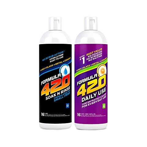 Formula 420 Perfect Pair : 1 Bottle Soak-N-Rinse 16 oz & 1 Bottle Daily Use Concentrated 16oz. Makes 32oz. Glass, Pyrex, Metal and Ceramic Cleaner (2 Bottles Total) Cover