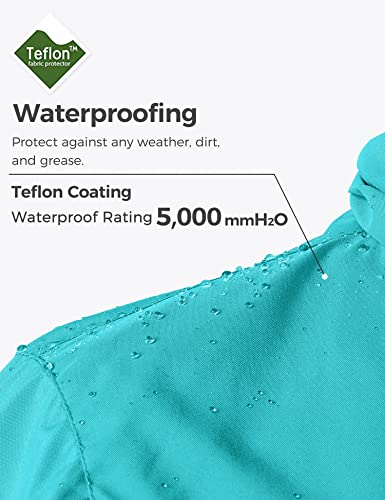 wantdo Women's Waterproof Winter Coat Warm Ski Jacket Windproof Snow Coats Turquoise S