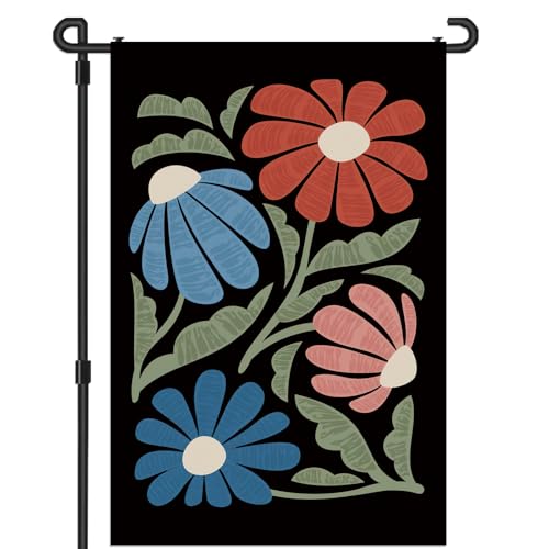 BETEAM Subtle Anti Trump Flag Flower Trump Flag Double Sided Resist Garden Flags FDT Yard Sign for Outside 12x18 -Anti 04