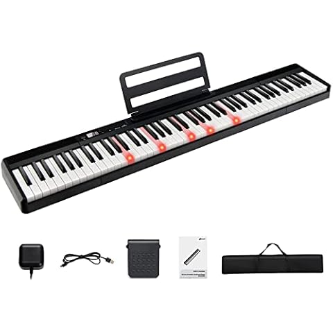 GYMAX 88 Keys Digital Piano with Bluetooth Cover