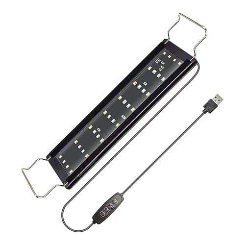 Luz LED para Pecera | Iluminación de Acuario con Espectro Completo,Iluminación Para Pecera Con Brillo Ajustable 10 Niveles Para Hogar, Habitación Infantil, Estudio O Dormitorio
