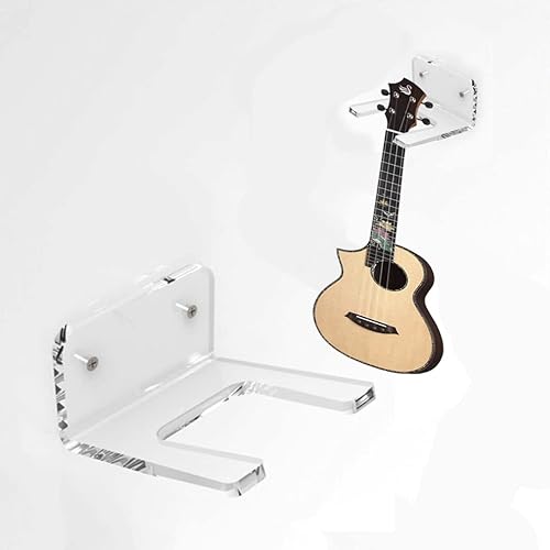 Miniatura 4 de LEILIN, Percha de pared para guitarra  Transparente duradero  Soporte de pared acrílico para guitarra violín - Transparente