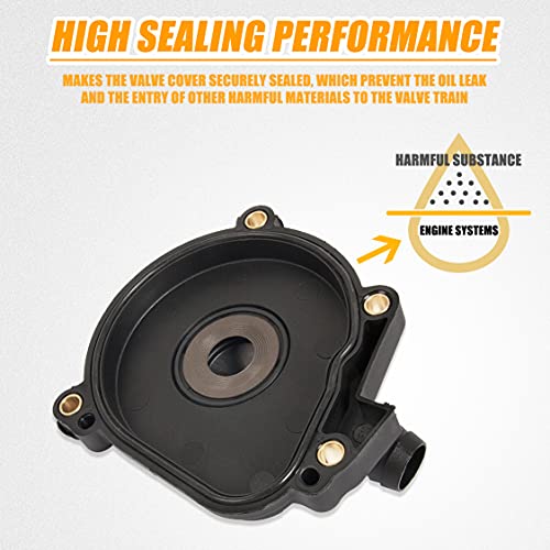 Pvc Vent Valve Crankcase Breather Oil Separator Cover And Camshaft Expansion Plug Kit Compatible With Mercedes Ml350 C230 C300 E350 C350 Slk300 Ml450 Replace 2720100631 0009985690 0009986590 #TOP3