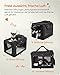 Feandrea Hundebox faltbar, Transportbox Hund, XXXL, Hundetasche, Oxford-Gewebe, Netzstoff, atmungsaktiv tragbar transportabel, Metallrahmen, mit Griffen, Taschen, 102 x 69 x 69 cm, schwarz PDC10H