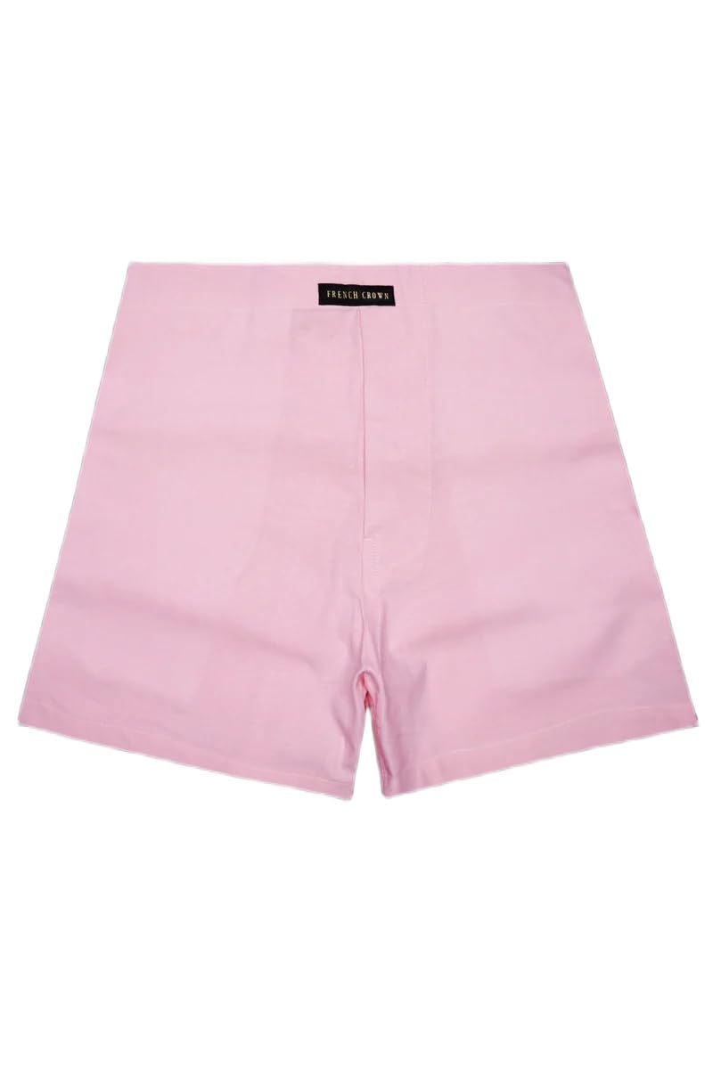 Melanie Pink Solid Oxford Premium Cotton Boxer-image-46