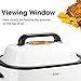 Sunvivi 22 Quart Electric Roaster with Visible & Self-Basting Lid, 30 lb Electric Turkey Roaster Oven with Removable Pan, Large Roaster with Removable Rack and Cool-Touch Handles, White