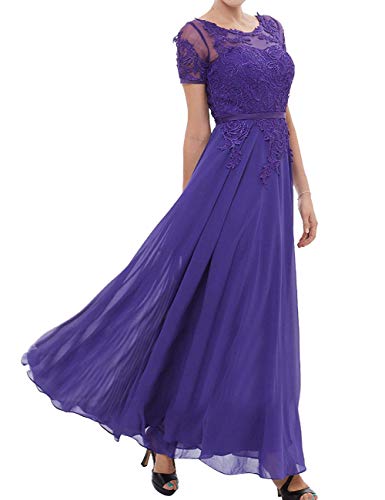 Mother Of The Bride Dress Lace Applique Chiffon Evening Formal Dress Mauve 20W #TOP2