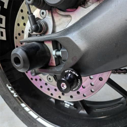 Image of Compatible with 2026 MT09 Tracer 2025 MT09 SP MT 09 V4 SP FZ09 2014-2025 2026 MT-09 Tracer 900GT Motorcycle CNC 6MM Swingarm Spools Slider Stand Screws (Black)