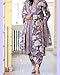 Liva Fashion Indian Women's Pure Cotton Printed Straight Kurta with Afghani Pant & Dupatta (BANHI PURPLE-JP60-LF_L_Purple_Large)