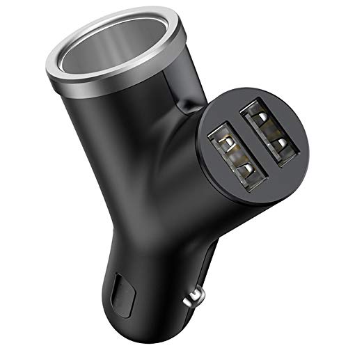 1 Buchse Zigarettenanzünder Adapter 12 / 24V 40W Dual USB Auto Ladegerät Adapter Für iPhone/Ipad/Android Phone/Tablet, GPS,Schwarz