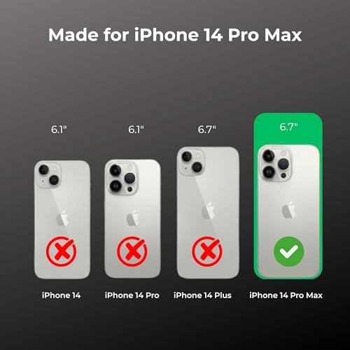 Image of Crystal Translucent Magnet Case for iPhone 14 Pro Max, Premium Polycarbonate, Ultra Strong Magnets, 360 Drop Protection, Raised Camera Protection, MagSafe Compatible