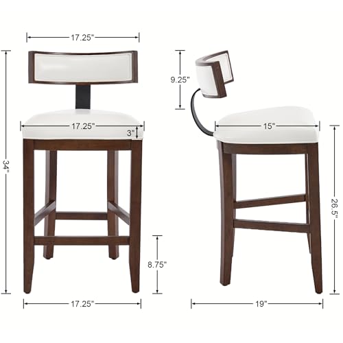 Whitebarstoolssetof2265puleathercounterheightbarstoolsfarmhouseislandcountertopbarchairswithcurvedbackresthardwoodframeforkitchenislanddiningroom Urban Country Home Decor White bar stools set of 2 265 pu leather counter height barstools farmhouse island countertop bar chairs with curved backresthardwood frame for kitchen island dining room urban country home decor