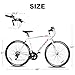 WEIZE 700C Hybrid Bike for Adults, 14 Speed Road Bike, City Commuter Bicycle with Caliper Brakes, High-Carbon Steel Racing Adult Bike, Urban Adult Bicycle for Men and Women, White