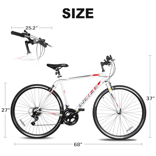 WEIZE 700C Hybrid Bike for Adults, 14 Speed Road Bike, City
