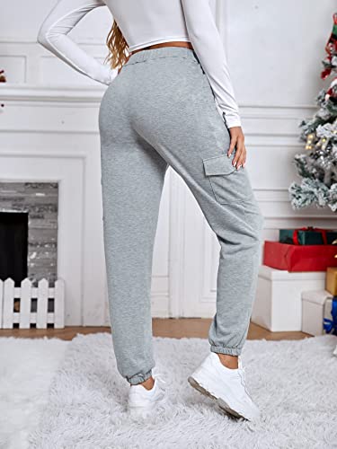 Image of dockstreet Soft Fabric Stylish Regular Comfortable Fit Joggers /Pants for Women 125VaCargoCotton2PKT25C1AGreyM