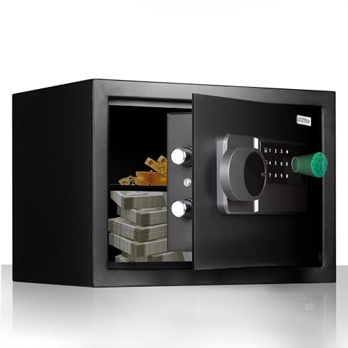 Image of Plantex 23 Litre Digital Safe Locker for Home /Safe Locker Box with Touchscreen Panel /User Dual Code Access with Emergency Key Locks /Locker for Home Jewellery /2 Years Warranty By Plantex (Black)