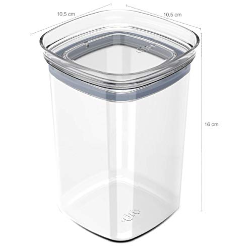 Pote Com Vedação Hermética Organizador Com Tampa Em Silicone 1 Litro Natural