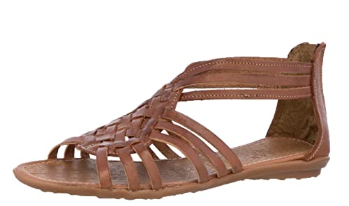 Cowboy Professional Womens 239 Chedron Leather Sandals Mexican Huarache Zipper