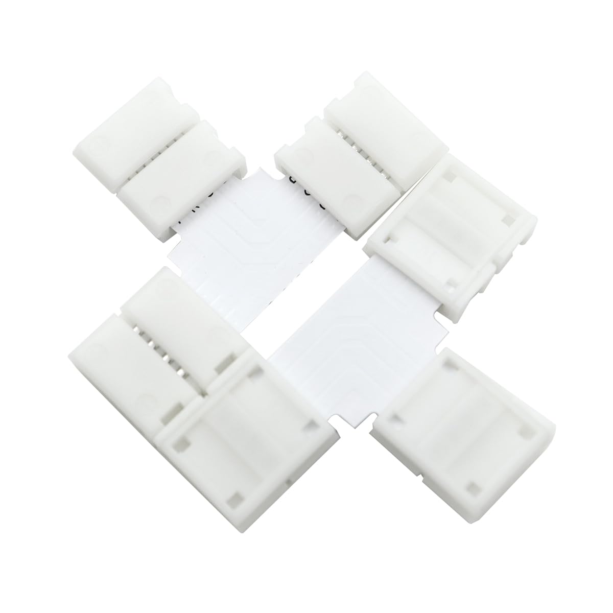 Sarini LED Strip Connector 4 Pin 10 Mm LED Strip Corner Connector 6 Pieces LED Strip Connector T-Shaped LED Connector For 5050 3528 RGB LED Strip - Image 4