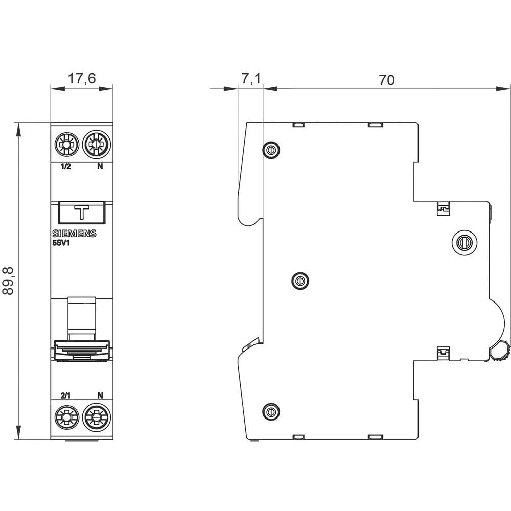 RCBO Compact Typ A, 300 mA, B16 – Schutzschalter für Erdung