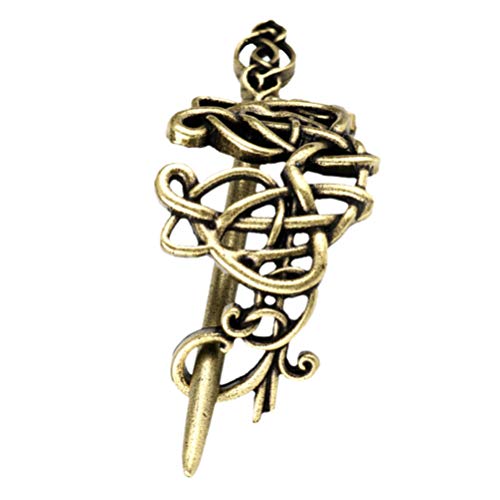 minkissy Retro Viking Hair Clips Antique Bronze Hairpins Viking Hair Accessories Irish Style Hair Slide Clip Stick for Women Girls Style 8 - Image 3