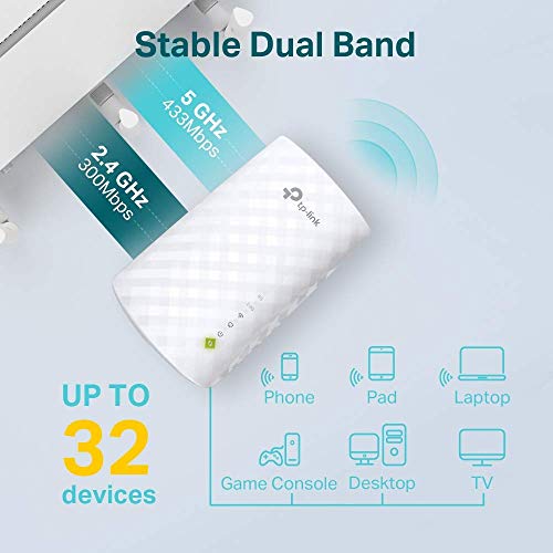 Tp-Link Ac750 Wifi Range Extender - Dual Band Cloud App Control Up To 750Mbps, One Button Setup Repeater, Internet Booster, Access Point Smart Home & Alexa Devices (Re220) (Renewed) #TOP4