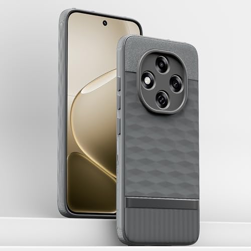 Image of Pikkme Back Cover for Oppo F31 Pro 5G Camera Protection 3D Hexa Cube Design Silicone Protective Bumper Case (Grey)