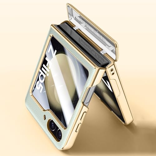 Funda Samsung Z Flip 5 que evita roturas de pantalla y protege la bisagra azul 2