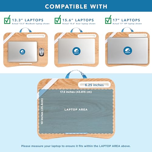 Image of LAPGEAR Designer Lap Desk with Phone Holder and Device Ledge - Floral Block Print - Fits up to 15.6 Inch Laptops - Style No. 45414 (Pack of 8)