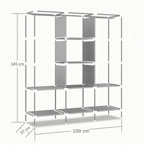 Ebee 6+2 Layer Fancy Collapsible Closet/Cabinet (Brown)