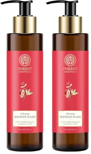 Image of Forest Essentials Shower Wash Iced Pomegranate & Kerala Lime | Sulphate-Free Ayurvedic Body Wash | Softens, Scents & Hydrates Skin (Pack of 2)