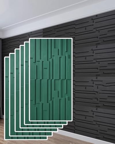 Paneles de pared 3D, revestimiento acústico de poliuretano para decoración de interiores, insonorización, baño, dormitorio, balcón, sala de estar, diseño cóncavo moderno, fácil instalación