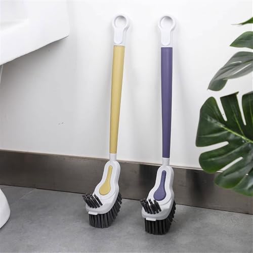 Brosse de toilette double usage avec base stable et trou de suspension pratique