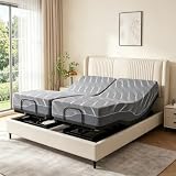 Vipbear Premium Split King Adjustable Bed Frame with 12" Mattres