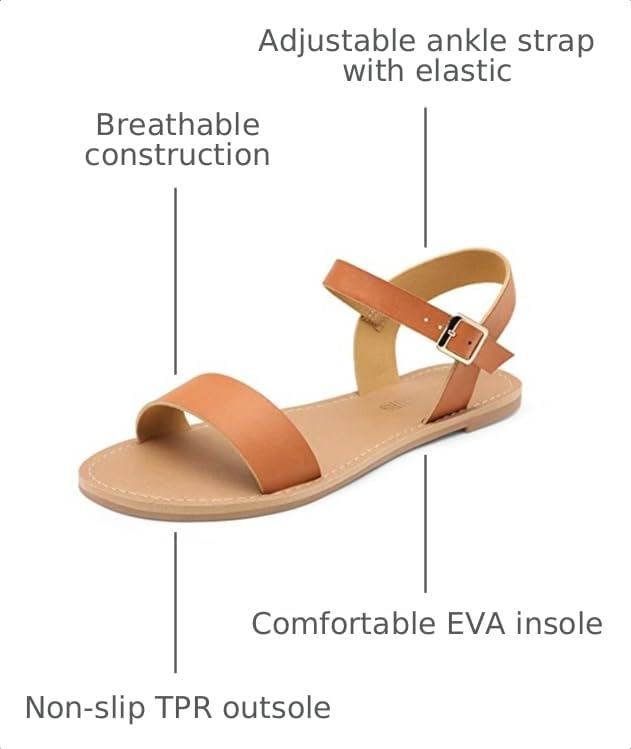 Image of DREAM PAIRS Women's Flat Sandals